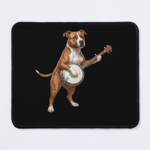 Item preview, American Staffordshire Terrier Playing Banjo Player Banjoist Dog Lover designed and sold by DoodleTortle.