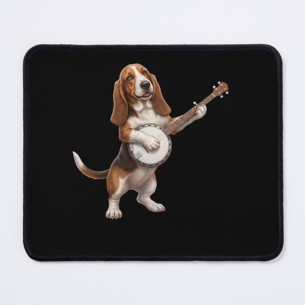 Item preview, Basset Hound Playing Banjo Player Banjoist Dog Lover designed and sold by DoodleTortle.