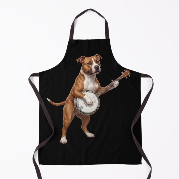 Item preview, American Staffordshire Terrier Playing Banjo Player Banjoist Dog Lover designed and sold by DoodleTortle.
