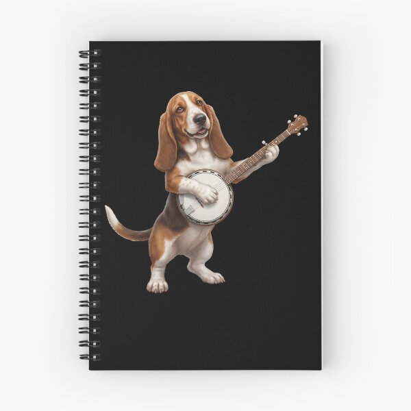 Item preview, Basset Hound Playing Banjo Player Banjoist Dog Lover designed and sold by DoodleTortle.