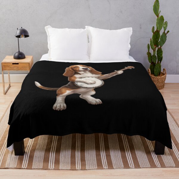 Item preview, Basset Hound Playing Banjo Player Banjoist Dog Lover designed and sold by DoodleTortle.