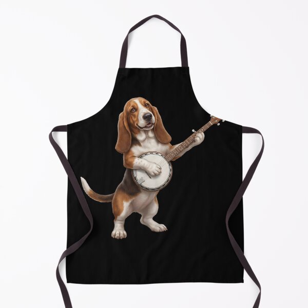 Item preview, Basset Hound Playing Banjo Player Banjoist Dog Lover designed and sold by DoodleTortle.