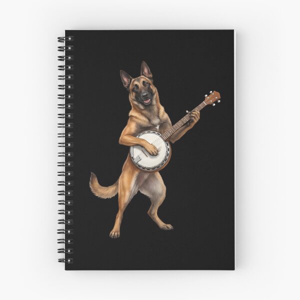Item preview, Belgian Malinois Playing Banjo Player Banjoist Dog Lover designed and sold by DoodleTortle.