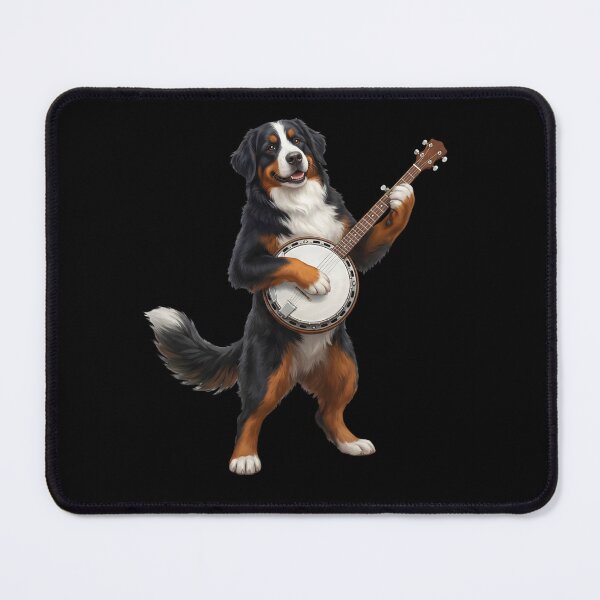 Item preview, Bernese Mountain Dog Playing Banjo Player Banjoist Dog Lover designed and sold by DoodleTortle.