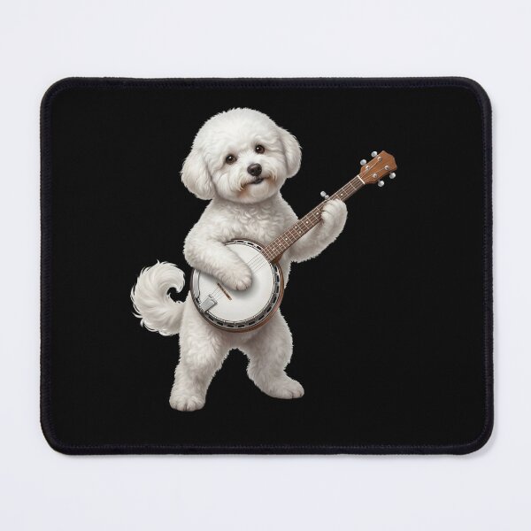 Item preview, Bichon Frise Playing Banjo Player Banjoist Dog Lover designed and sold by DoodleTortle.