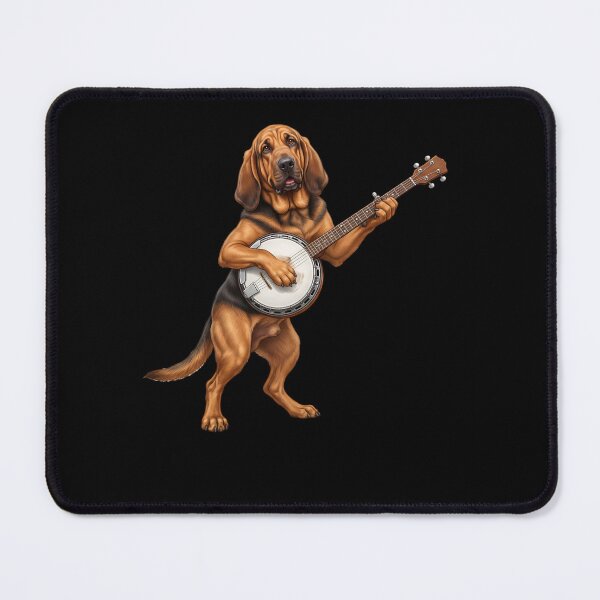 Item preview, Bloodhound Playing Banjo Player Banjoist Dog Lover designed and sold by DoodleTortle.