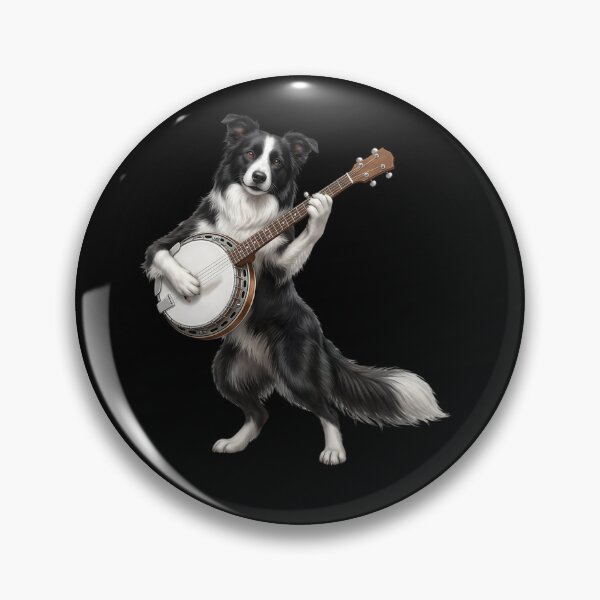 Item preview, Border Collie Playing Banjo Player Banjoist Dog Lover designed and sold by DoodleTortle.
