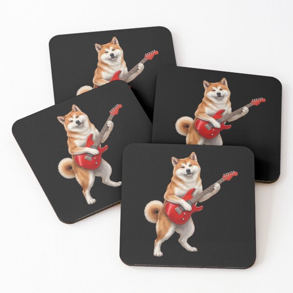 Item preview, Akita Playing Electric Guitar Player Guitarist Dog Lover designed and sold by TerryConnells.