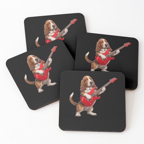 Item preview, Basset Hound Playing Electric Guitar Player Guitarist Dog Lover designed and sold by TerryConnells.