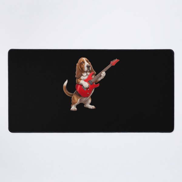 Item preview, Basset Hound Playing Electric Guitar Player Guitarist Dog Lover designed and sold by TerryConnells.