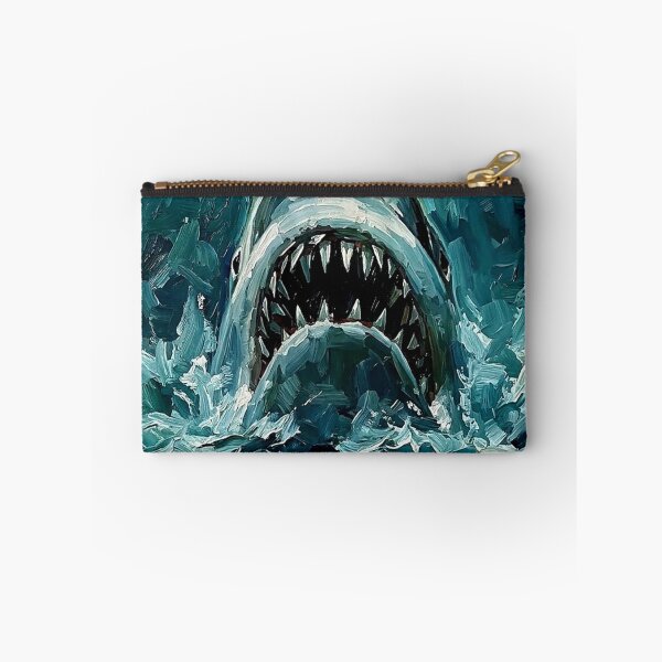 Item preview, The Deep Blue: Jaws Great White Impasto Movie Poster Tribute designed and sold by Art's Diner.