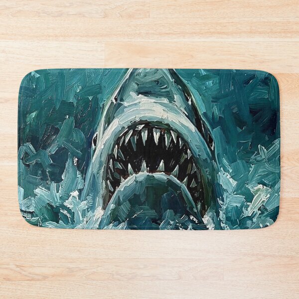 Item preview, The Deep Blue: Jaws Great White Impasto Movie Poster Tribute designed and sold by Art's Diner.