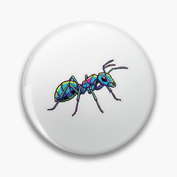 Item preview, Glitch Art Ant – Vaporwave Insect Sticker for Urban Style designed and sold by bsbd-action.