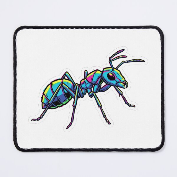 Item preview, Glitch Art Ant – Vaporwave Insect Sticker for Urban Style designed and sold by bsbd-action.
