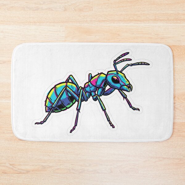 Item preview, Glitch Art Ant – Vaporwave Insect Sticker for Urban Style designed and sold by bsbd-action.