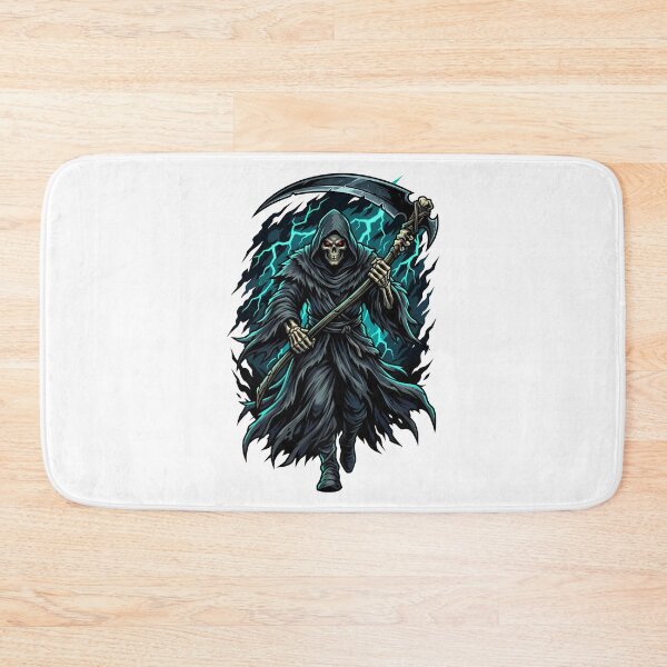 Item preview, Demonic Grim Reaper Emerging From Shadows With Teal Lightning designed and sold by Tong4130.