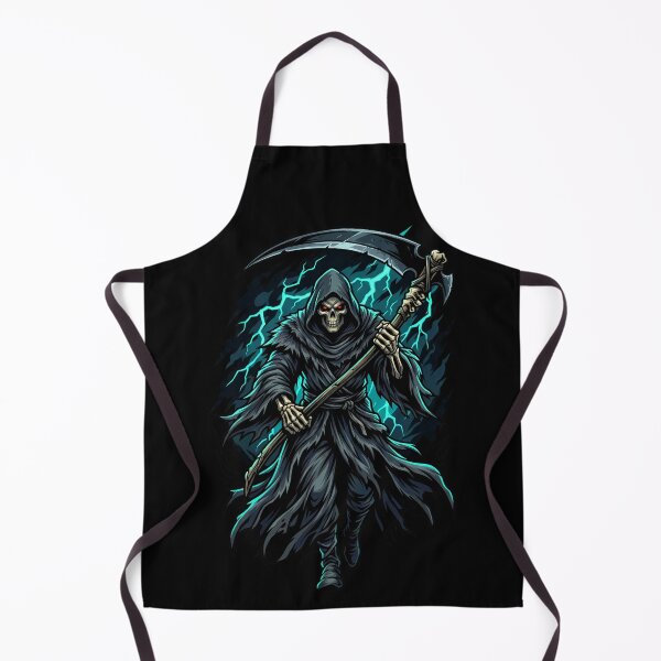 Item preview, Demonic Grim Reaper Emerging From Shadows With Teal Lightning designed and sold by Tong4130.