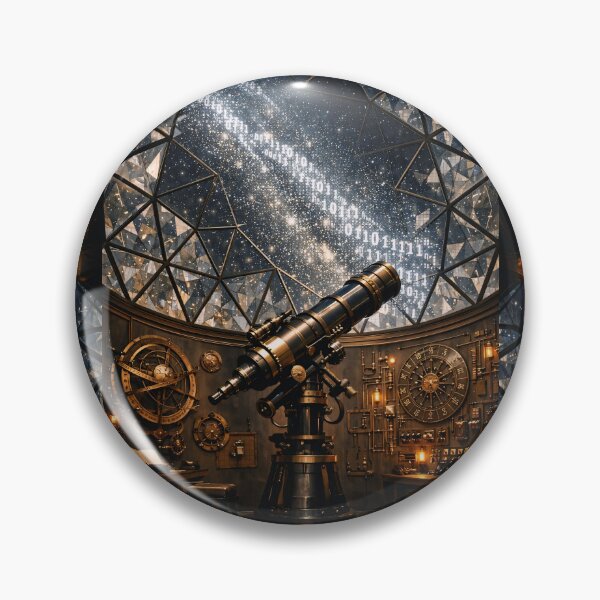 Item preview, Binary Milky Way Observatory - Vintage Future Astrology Art designed and sold by LuxeBuzz.