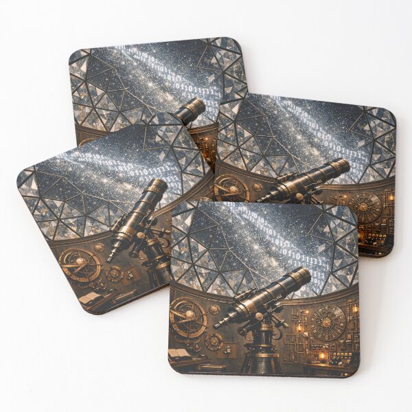 Item preview, Binary Milky Way Observatory - Vintage Future Astrology Art designed and sold by LuxeBuzz.
