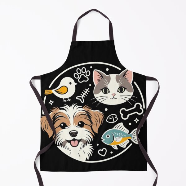 Item preview, Happy Pet Squad Circle - Cute Dog, Cat, Bird & Fish Illustration designed and sold by GenZFashion000.