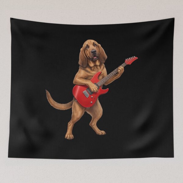 Item preview, Bloodhound Playing Electric Guitar Player Guitarist Dog Lover designed and sold by TerryConnells.
