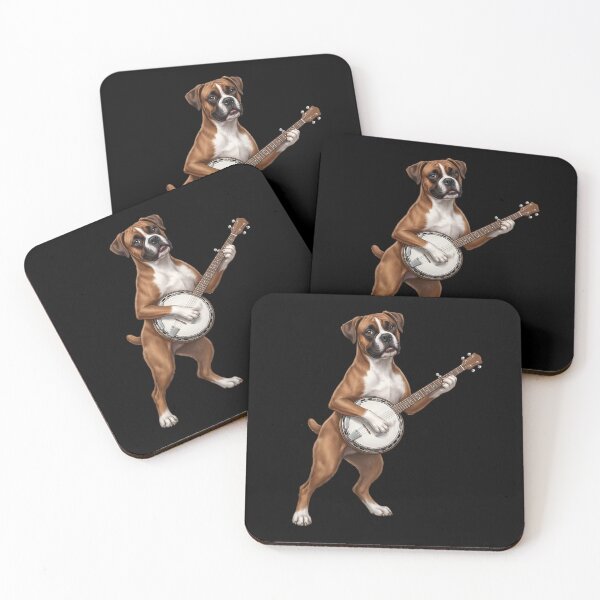 Item preview, Boxer Dog Playing Banjo Player Banjoist Dog Lover designed and sold by DoodleTortle.
