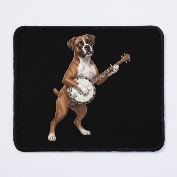 Item preview, Boxer Dog Playing Banjo Player Banjoist Dog Lover designed and sold by DoodleTortle.