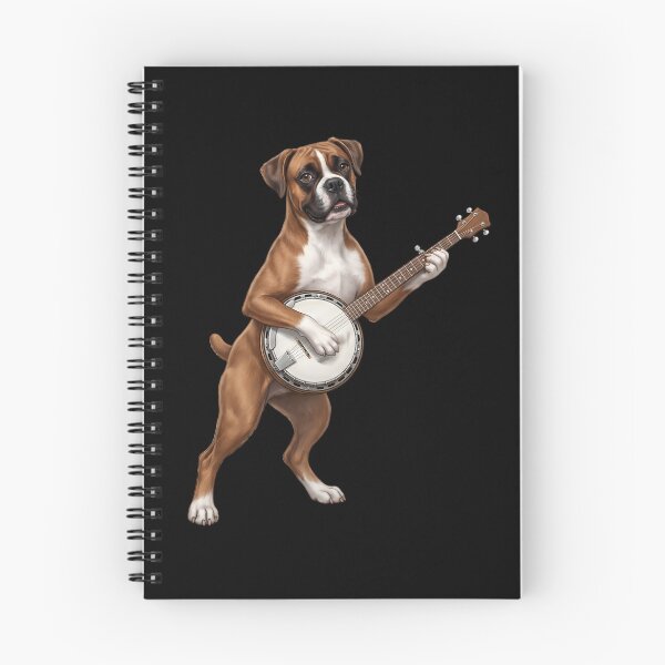 Item preview, Boxer Dog Playing Banjo Player Banjoist Dog Lover designed and sold by DoodleTortle.