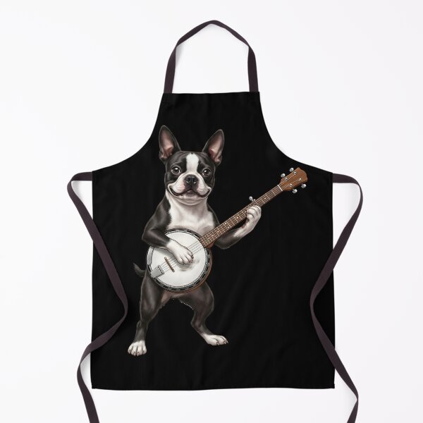 Item preview, Boston Terrier Playing Banjo Player Banjoist Dog Lover designed and sold by DoodleTortle.