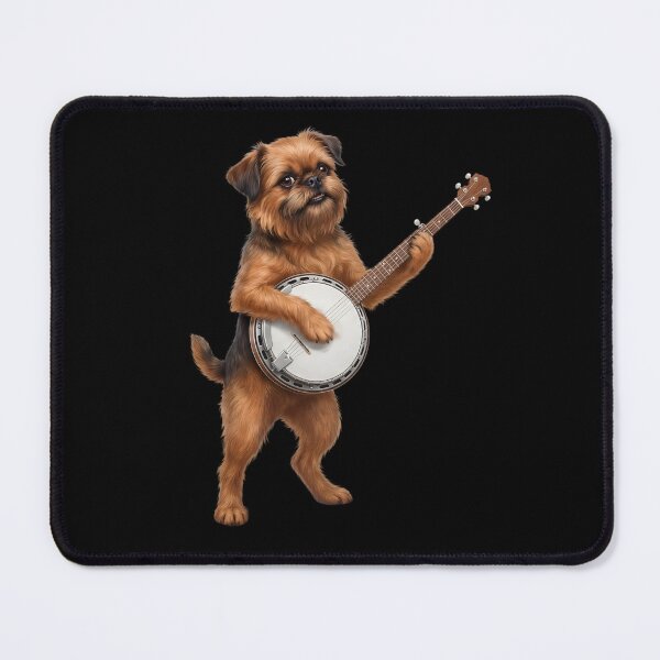 Item preview, Brussels Griffon Playing Banjo Player Banjoist Dog Lover designed and sold by DoodleTortle.