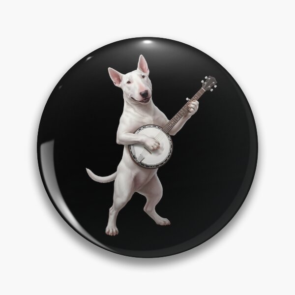 Item preview, Bull Terrier Playing Banjo Player Banjoist Dog Lover designed and sold by DoodleTortle.