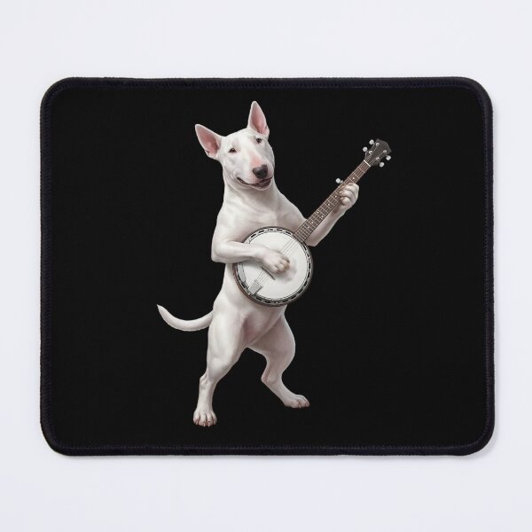 Item preview, Bull Terrier Playing Banjo Player Banjoist Dog Lover designed and sold by DoodleTortle.