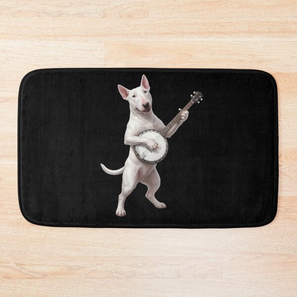 Item preview, Bull Terrier Playing Banjo Player Banjoist Dog Lover designed and sold by DoodleTortle.