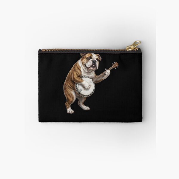 Item preview, Bulldog Playing Banjo Player Banjoist Dog Lover designed and sold by DoodleTortle.