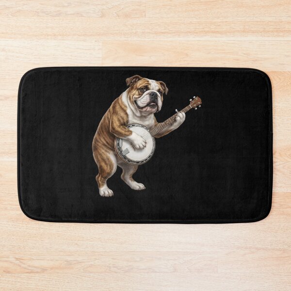 Item preview, Bulldog Playing Banjo Player Banjoist Dog Lover designed and sold by DoodleTortle.