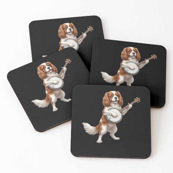Item preview, Cavalier King Charles Spaniel Playing Banjo Player Banjoist Dog Lover designed and sold by DoodleTortle.