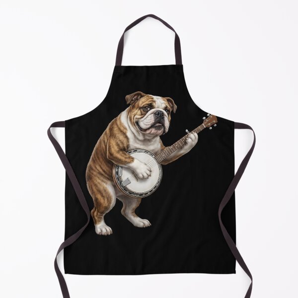 Item preview, Bulldog Playing Banjo Player Banjoist Dog Lover designed and sold by DoodleTortle.