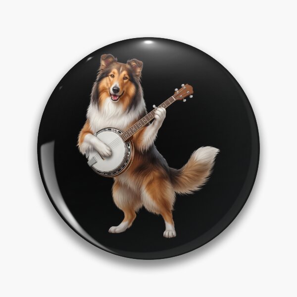 Item preview, Collie Playing Banjo Player Banjoist Dog Lover designed and sold by DoodleTortle.