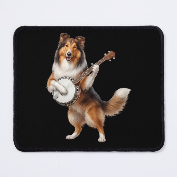Item preview, Collie Playing Banjo Player Banjoist Dog Lover designed and sold by DoodleTortle.