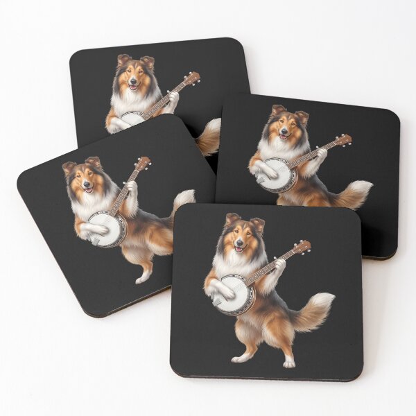 Item preview, Collie Playing Banjo Player Banjoist Dog Lover designed and sold by DoodleTortle.