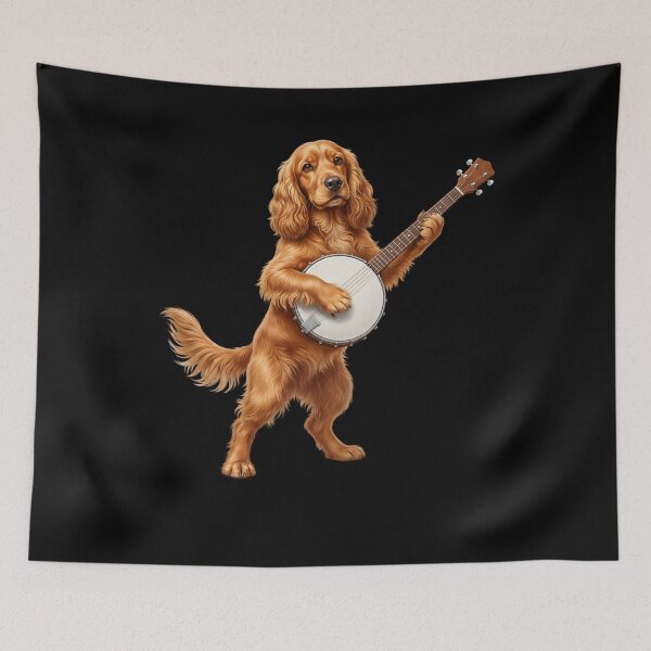 Item preview, Cocker Spaniel Playing Banjo Player Banjoist Dog Lover designed and sold by DoodleTortle.
