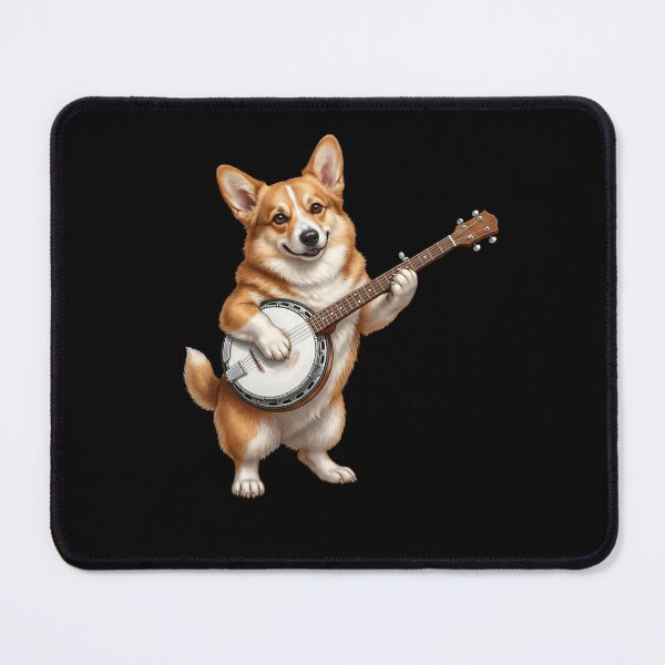 Item preview, Corgi Playing Banjo Player Banjoist Dog Lover designed and sold by DoodleTortle.