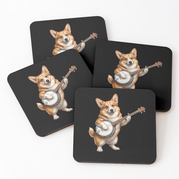 Item preview, Corgi Playing Banjo Player Banjoist Dog Lover designed and sold by DoodleTortle.
