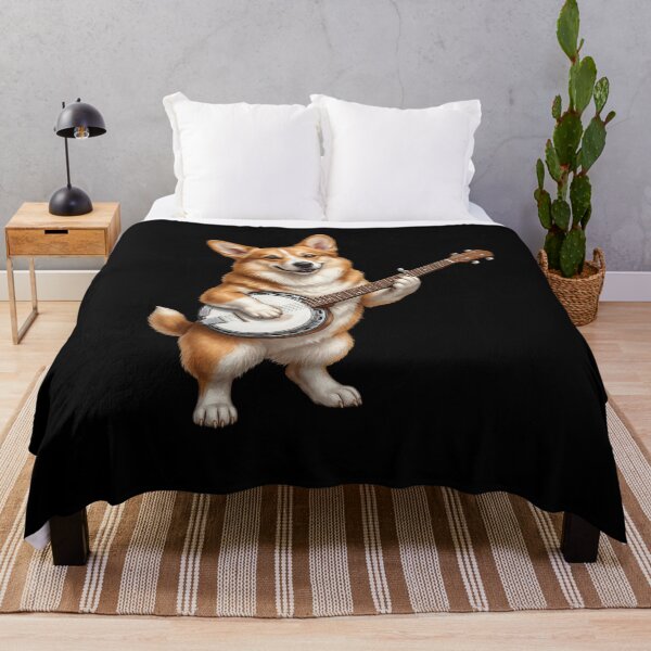 Item preview, Corgi Playing Banjo Player Banjoist Dog Lover designed and sold by DoodleTortle.