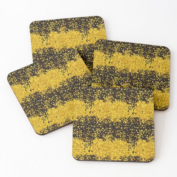 Item preview, Black Gold Glitter Texture Pattern designed and sold by bubblegoth.
