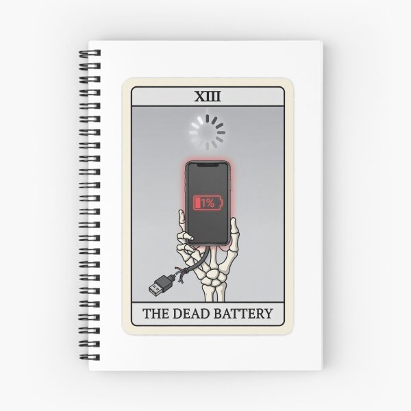 Item preview, The Dead Battery Tarot Card XIII Sticker designed and sold by octozap.