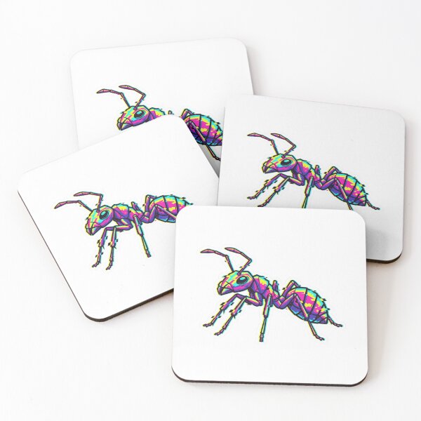 Item preview, Vibrant Psychedelic Ant – Insect Sticker for Bold Style designed and sold by bsbd-action.