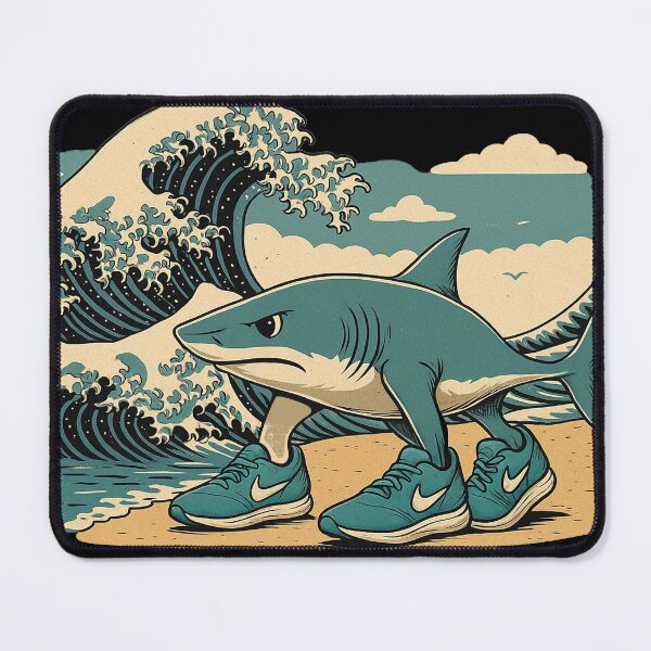 Item preview, Shark Walking Ocean Waves designed and sold by kevinmertayasa.