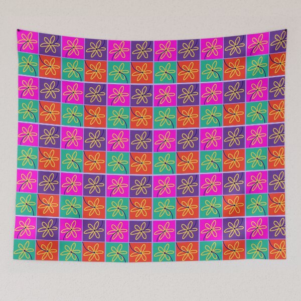 Item preview, Color block flowers designed and sold by _MPart.