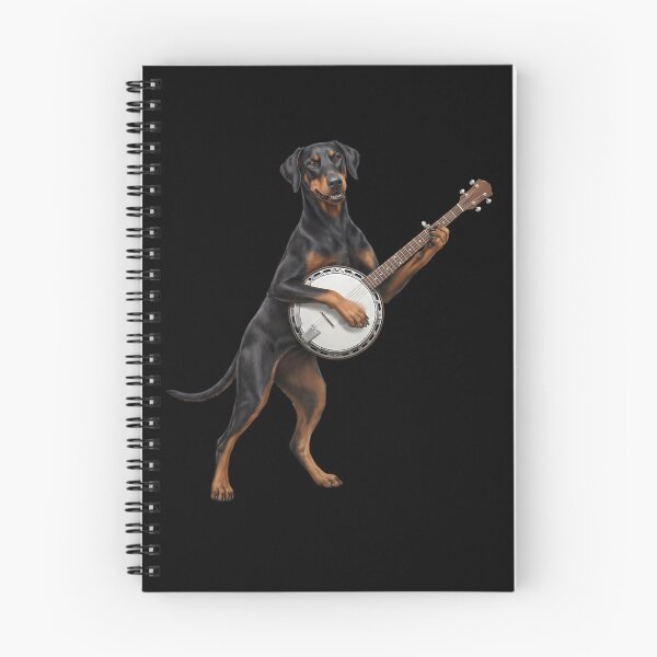 Item preview, Doberman Pinscher Playing Banjo Player Banjoist Dog Lover designed and sold by DoodleTortle.